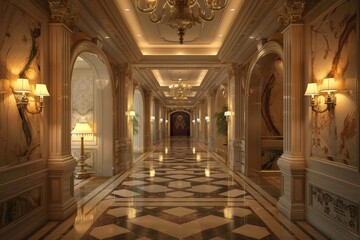 Fototapeta premium Classical Corridor Interior