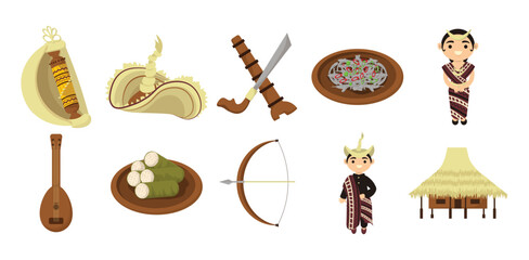 Nusa Tenggara Culture Vector Set © Litera