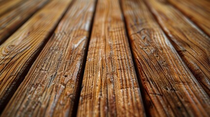 A close-up of wooden planks with neatly straight lines.