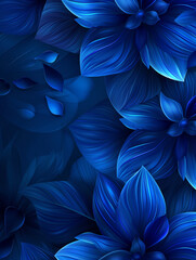 Schöne einzelne Blume in blau auf dunklen Hintergrund in Nahaufnahme als Druckvorlage und Poster