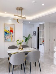 modern minimal dinning room interior