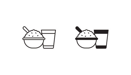 Rice icon design with white background stock illustration