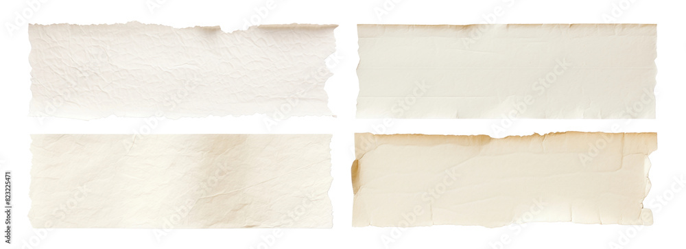 Poster paper png element set on transparent background