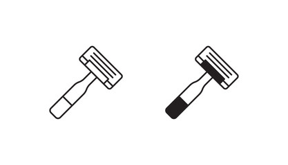 Razor icon design with white background stock illustration