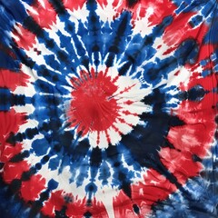 red white and blue tie dye