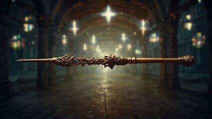 Magician's Staff Inside is made from magic crystal from a wizard. To use in casting magic spells in a fantasy world.