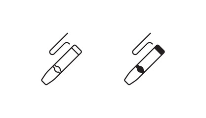 Cigar icon design with white background stock illustration