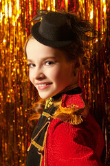 smiling circus artist