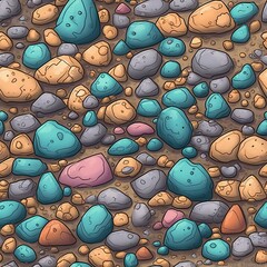 Pebbles stones ai generated textured background