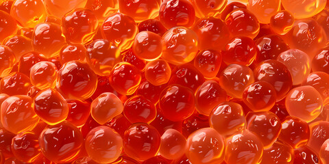 Red caviar on red background, Luxurious Red Caviar on Vibrant Red Background