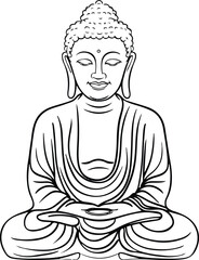 buddha vector illustration