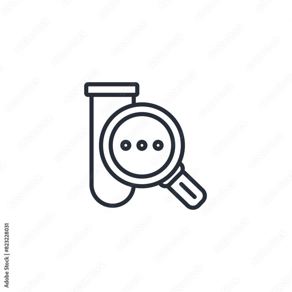 Poster magnifying glass icon. vector.editable stroke.linear style sign for use web design,logo.symbol illus