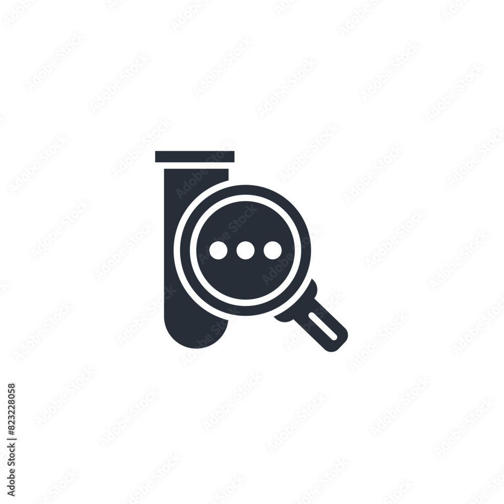 Poster magnifying glass icon. vector.editable stroke.linear style sign for use web design,logo.symbol illus