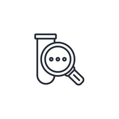 magnifying glass icon. vector.Editable stroke.linear style sign for use web design,logo.Symbol illustration.