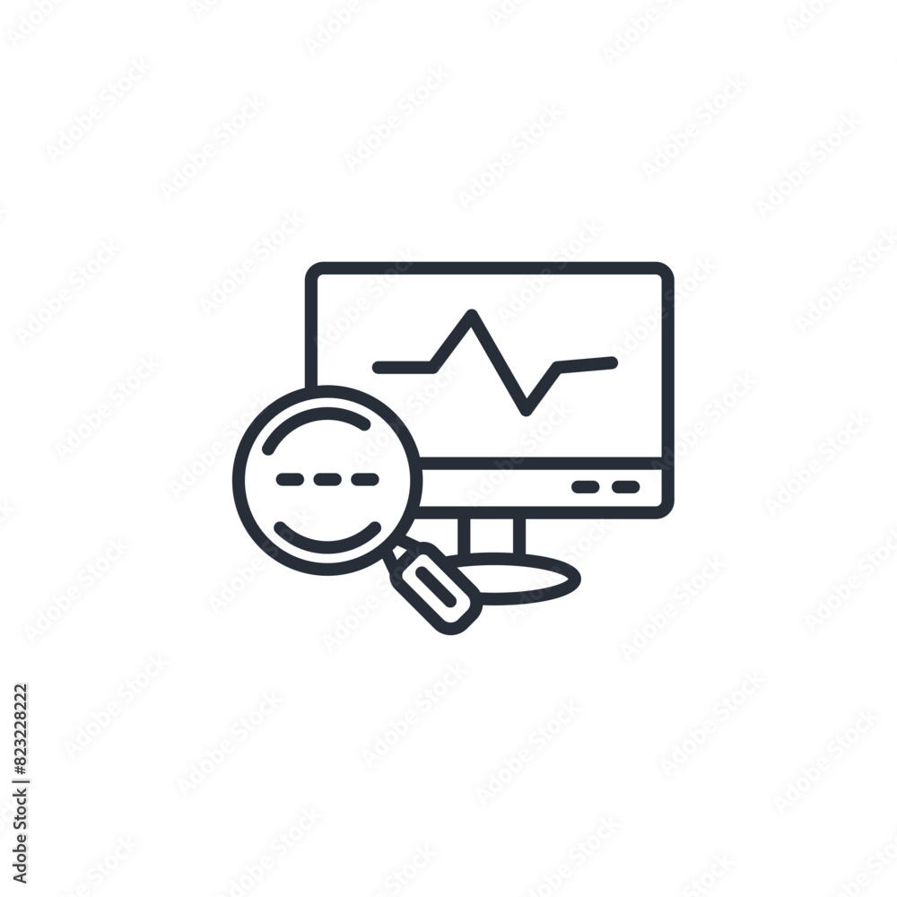Poster monitor icon. vector.editable stroke.linear style sign for use web design,logo.symbol illustration.