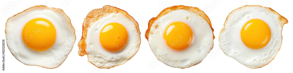 Wall mural Fried egg png element set on transparent background