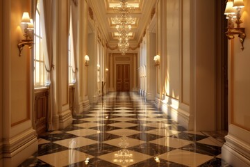 Obraz premium Classical Corridor Interior