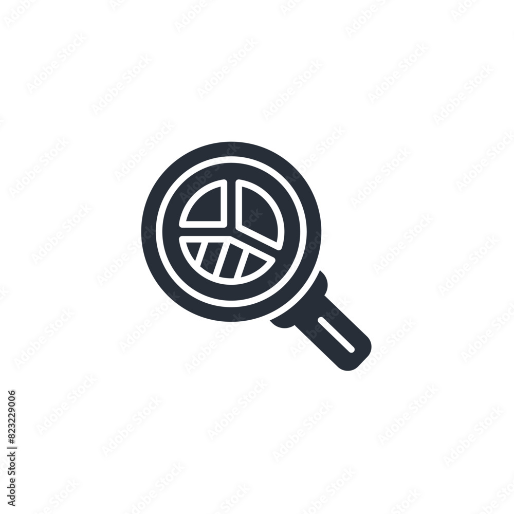 Poster search data icon. vector.editable stroke.linear style sign for use web design,logo.symbol illustrati