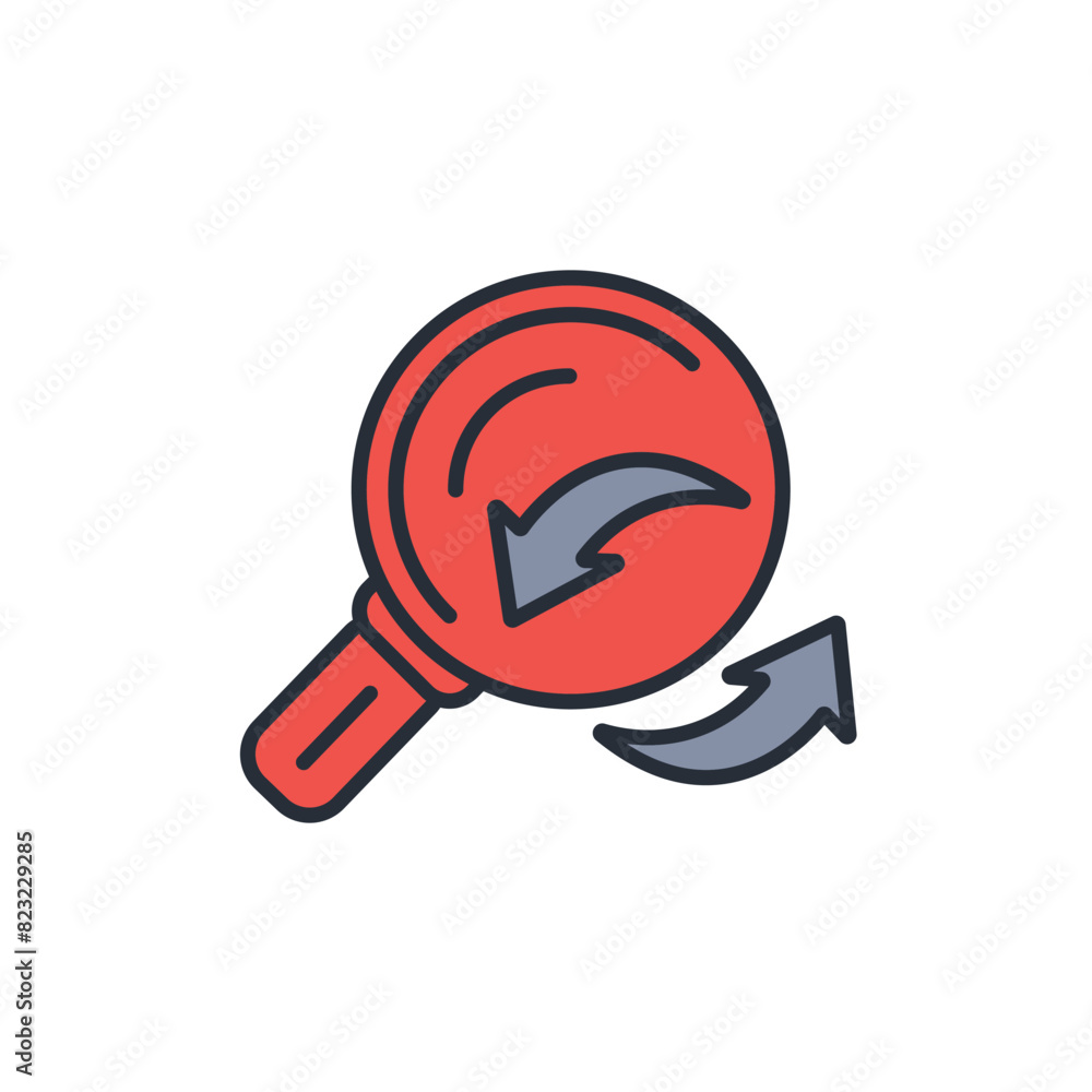 Poster searching icon. vector.editable stroke.linear style sign for use web design,logo.symbol illustration