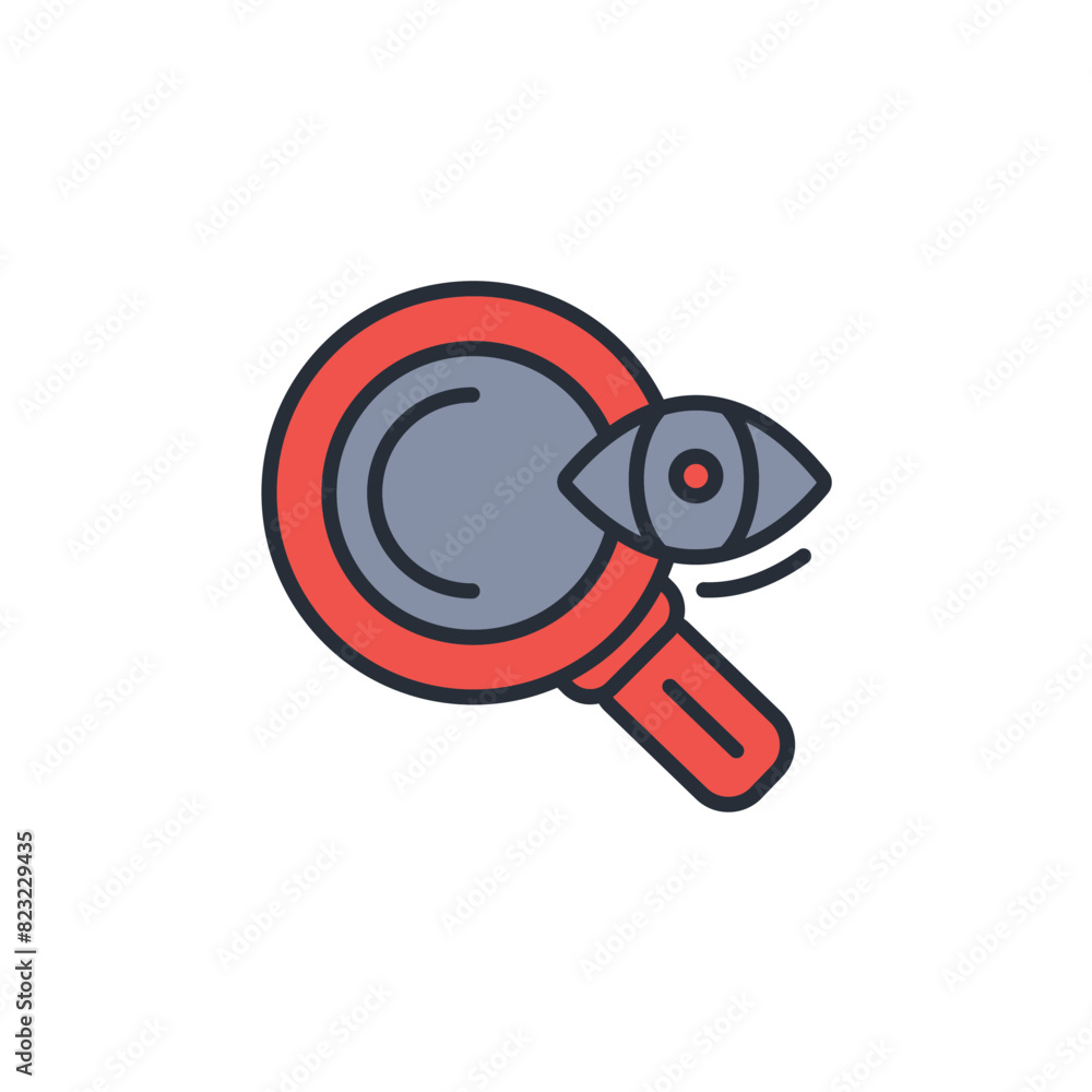 Poster seek icon. vector.editable stroke.linear style sign for use web design,logo.symbol illustration.