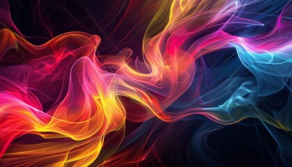Harmonic Fusion - Abstract Digital Artwork Inspired by Music Visualizations