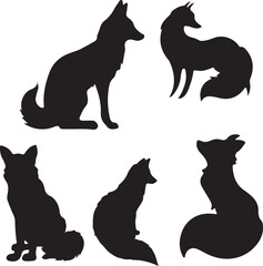 illustration of a fox,Fox Silhouette Images ,Fox silhouette vector,Fox Silhouette,illustration of a fox,animal, dog, vector, head, illustration, wolf, cartoon, horse, tattoo, wild, fox, black, mammal,