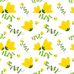 BG Pattern yellow flowers