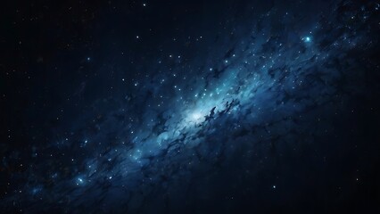 dark blue outer space with thousands of stars.