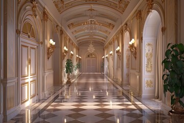 Obraz premium Classical Corridor Interior