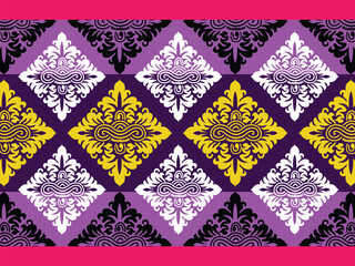 Indonesian geometric batik motifs with Balinese flower patterns, exclusive and classic, are suitable for various purposes. EPS VECTOR 10