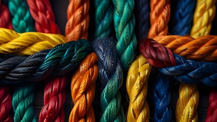 Rope, Diverse, Colorful, Background, Wallpaper, Wool, Yarn, Generative AI