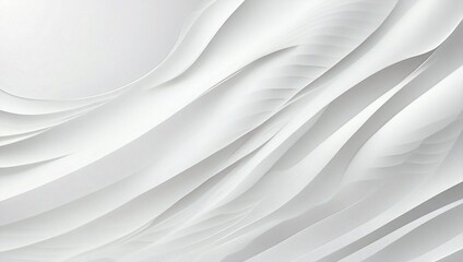 Abstract white wave lines background with copy space. Smooth elegant white waves surface