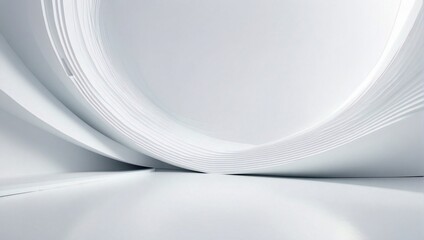 Abstract white wave lines background with copy space. Smooth elegant white waves surface