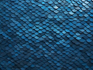 Close-up of blue fish scale texture background