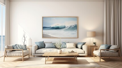 Oceanic Harmony: A Gentle Convergence of Oceanic Tones Merging in the Interior of a Room