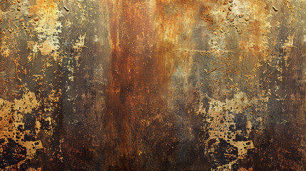 Background rusty metal texture brown and gold color 