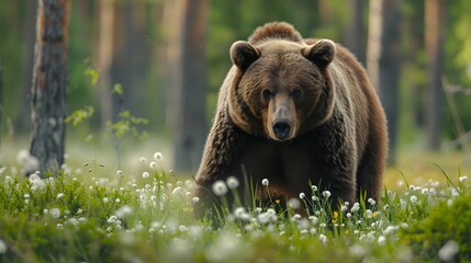 Obraz premium brown bear in the forest