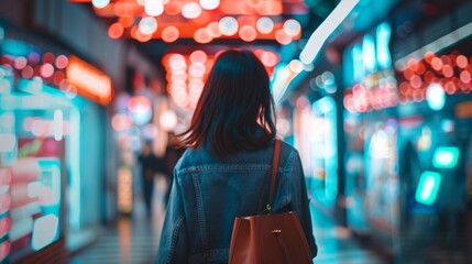 A person walking through a store using their AI personal shopping assistant to scan items and receive additional information and recommendations.