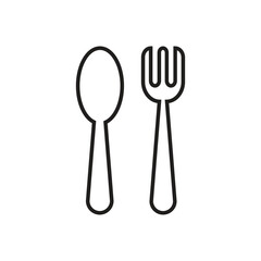 cutlery icon in trendy flat design