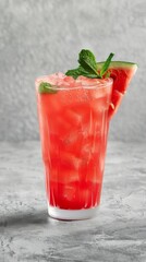 Refreshing Watermelon and Mint Drink
