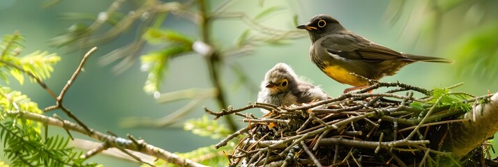 blackbird in nest