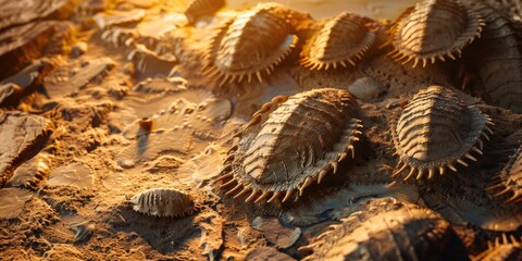 Ancient Shell Fossils in Stone