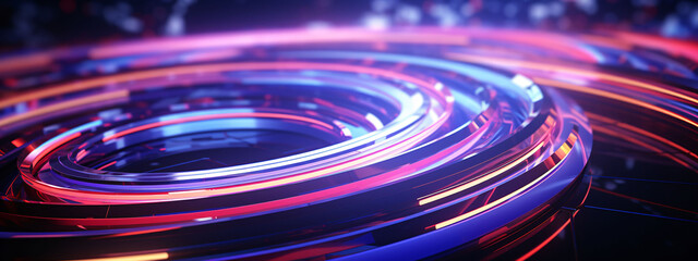 Abstract graphics composed of rotating particles have a technological background