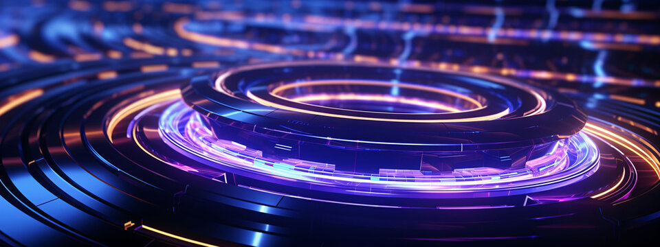 Abstract graphics composed of rotating particles have a technological background