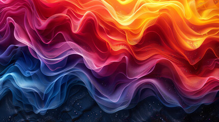 Abstract Multicolor Wavy Line Pattern Background