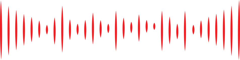 Pixel stereo waveform. Audio music sound wave. Audio spectrum. Equalizer, vibration, soundwave, voice on white background.