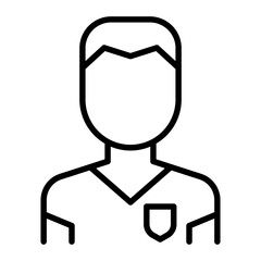 Football player icon in thin line style Vector illustration graphic design