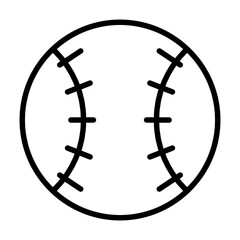 Baseball icon in thin line style Vector illustration graphic design