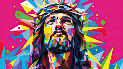 Jesus christ abstract illustration