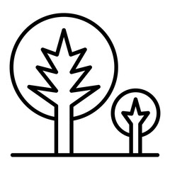 Tree, sprout icon in thin line style Vector illustration graphic design